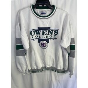 Vintage 90s Owens Community College Crewneck Sweatshirt Mens Large